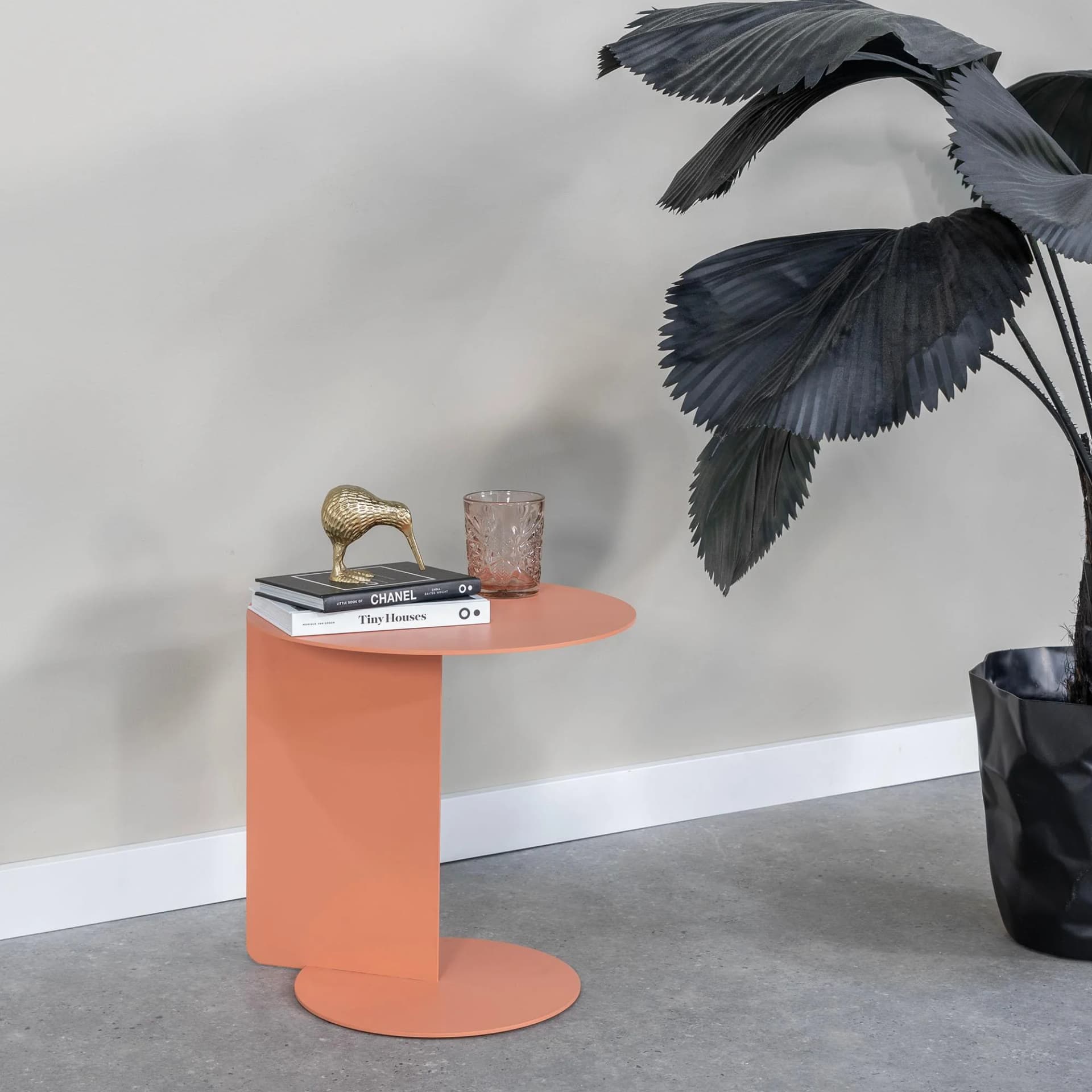 SPINDER DESIGN Beistelltisch SALSA Orange Stahl Rundscheibe