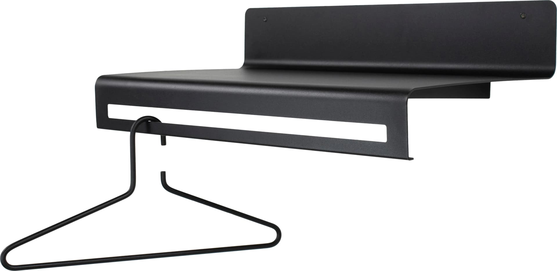 SPINDER DESIGN SWAY 60 Garderobenleiste Schwarz 2-in-1 Wandregal