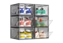 POPOLIC Stapelbare Schuhbox 6er Set Transparent Kunststoff Bild 2