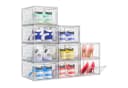 POPOLIC Stapelbare Schuhbox Transparent Kunststoff Organizer Bild 2