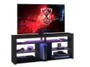 Bestier TV-Schrank 160cm Lowboard Kohlefaser Schwarz Bild 2