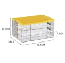 POPOLIC Aufbewahrungsbox Transparente Dreilagige Spielzeug-Aufbewahrungsbox mit Griff Bild 1