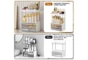 POPOLIC Make-Up Organizer Mehrschichtig Kosmetikregal Weiß/Gold Bild 1