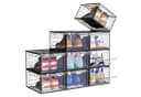 POPOLIC Stapelbare Schuhbox Transparent Hartplastik Bild 2