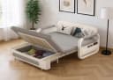 oleyluckidea Schlafsofa Ausziehbares Schlafsofa mit Stauraum und Latexmatratze Bild 2