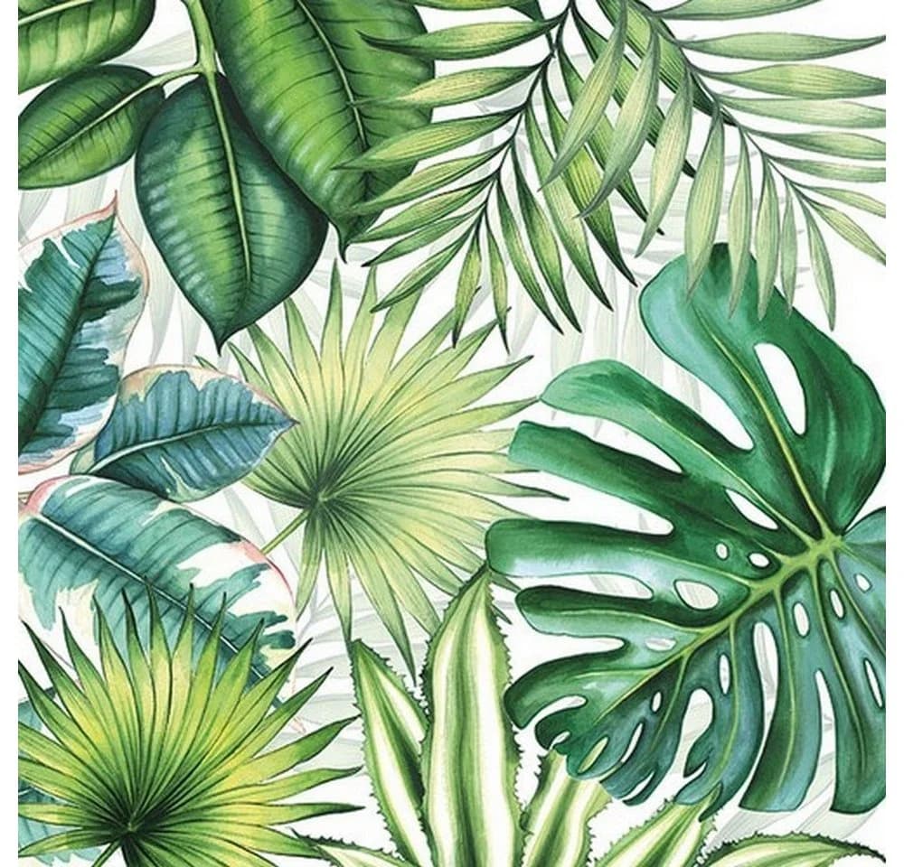 Ambiente Luxury Paper Products Papierserviette Tropical Leaves 33x33cm 20 St