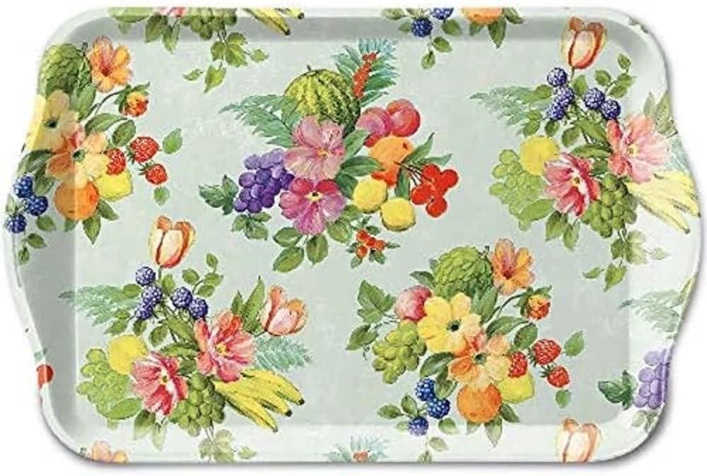 Ambiente Luxury Paper Products Dekotablett Melamin Bunt Blumen Meer