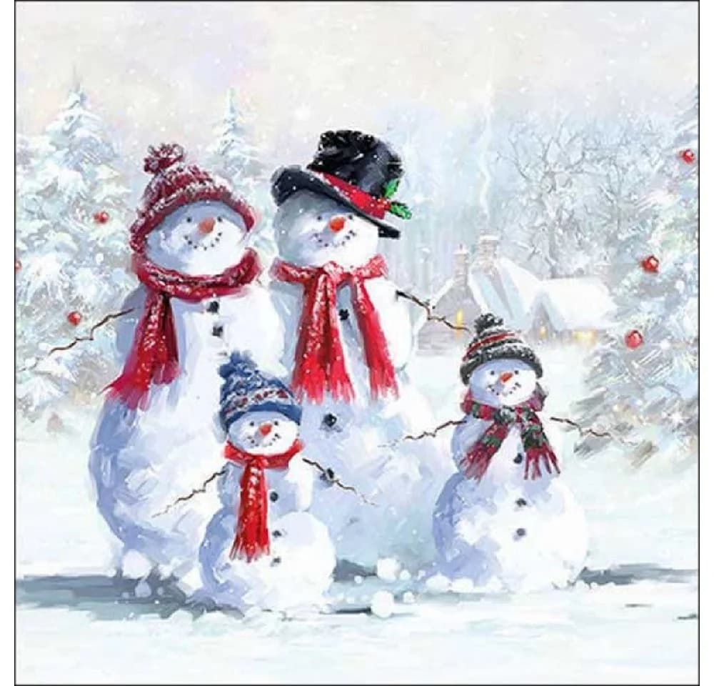 Ambiente Luxury Paper Products Papierserviette Party Bunt Vogel Tiere Schnee
