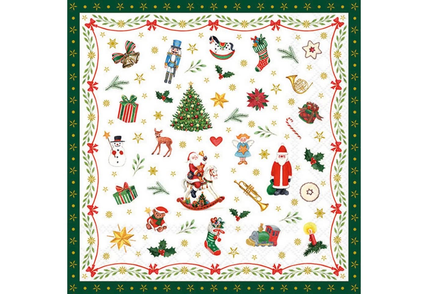 Ambiente Luxury Papierservietten 33x33cm 3-lagig Weihnachten 20 Stk