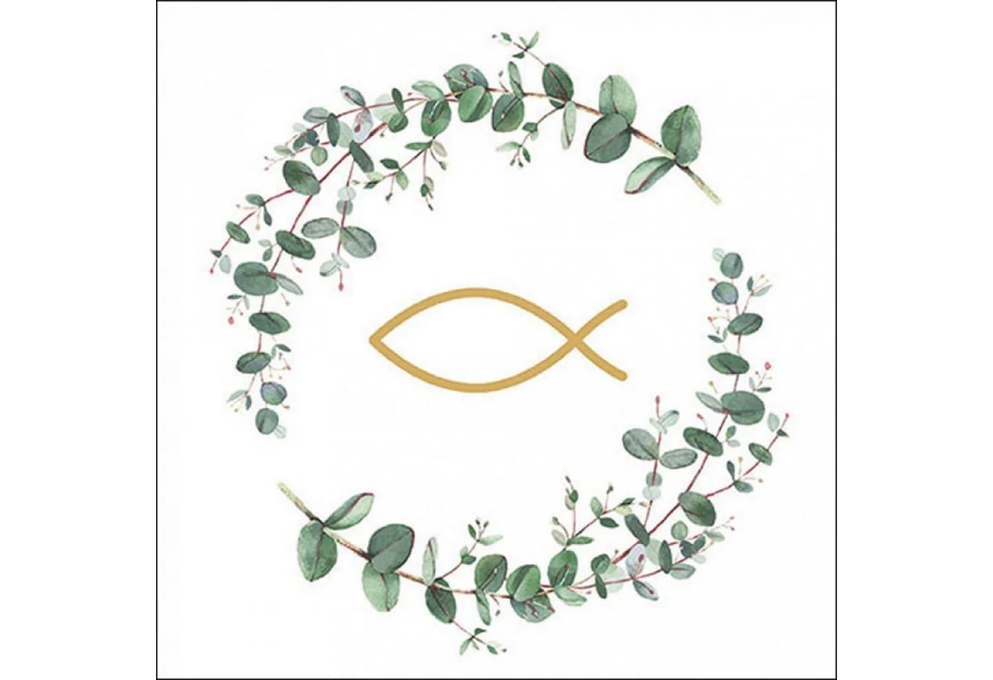 Ambiente Luxury Papierservietten 3-lagig Ichthys Motiv 20 Stk