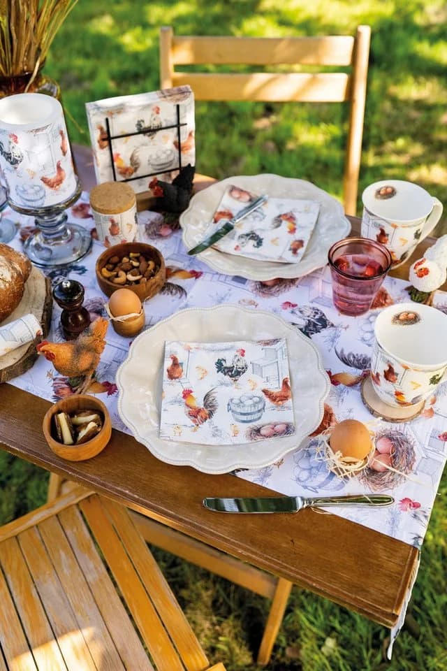 Ambiente Vorratsdose Chicken Farm Porzellan mit Bambusdeckel - Bild 3