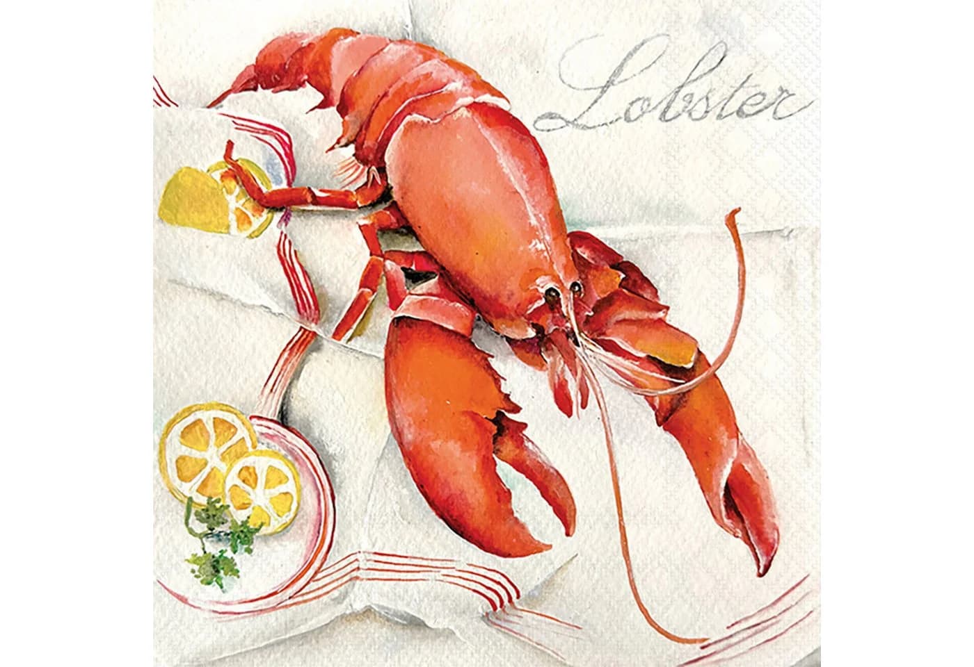 Ambiente Luxury Papierservietten 3-lagig Hummer Motiv 33x33cm
