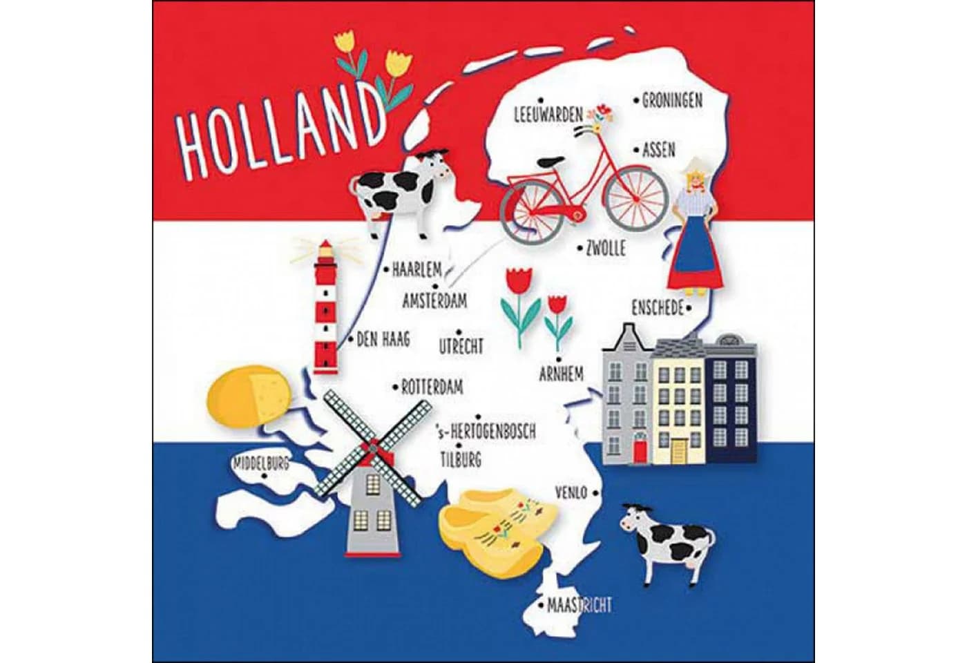 Ambiente Papierservietten Holland Motiv 3-lagig 33x33cm 20 Stück
