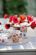 Ambiente Tischläufer Poppies and cornflowers Baumwolle Orange/Gelb/Blau Bild 1