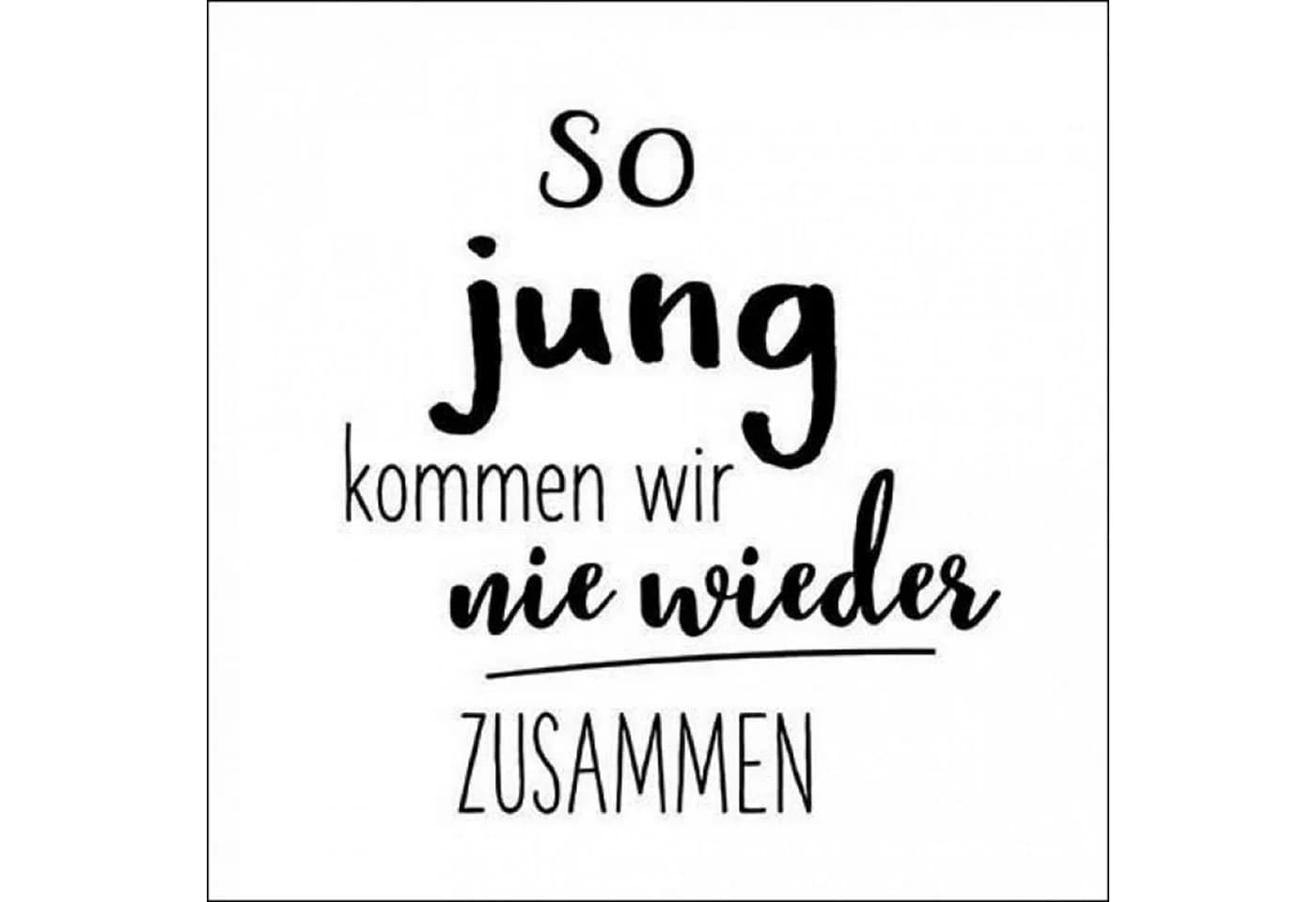 Ambiente Luxury Paper Products Papierserviette 3-lagig Schwarz/Weiß mit Spruch