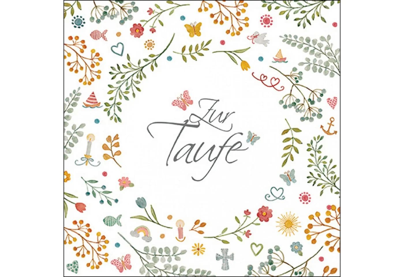 Ambiente Luxury Papierservietten Taufe Motiv 3-lagig 33x33cm