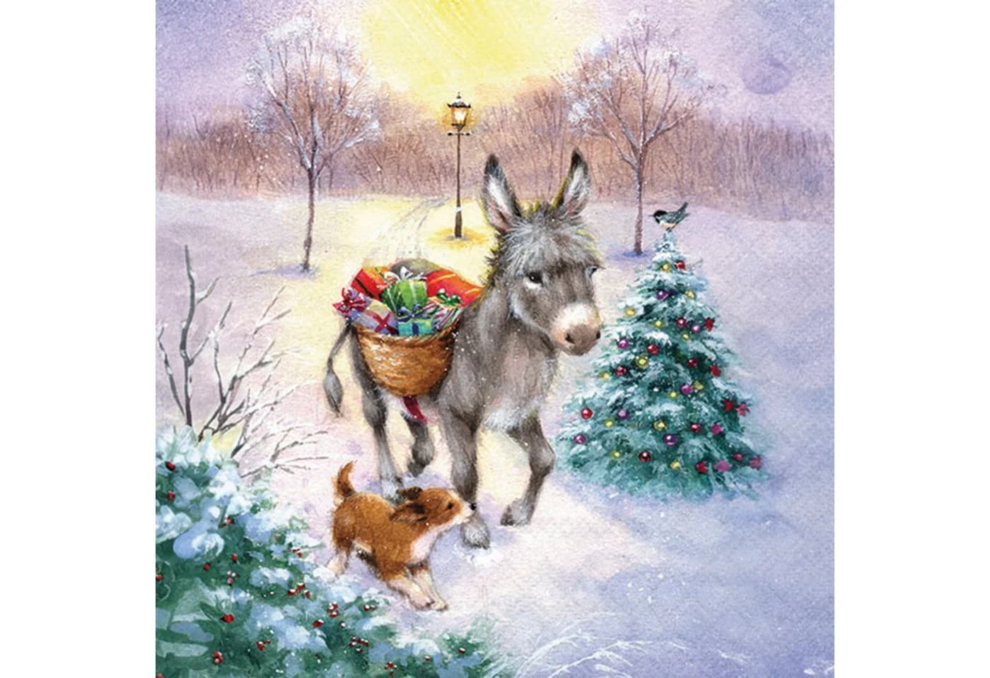Ambiente Luxury Paper Products Papierserviette 3-lagig Winter Motiv 33x33cm