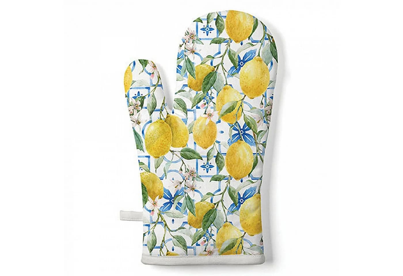 Ambiente® Topfhandschuhe Mediterranean Lemons, Ofenhandschuh wattiert 18x30cm