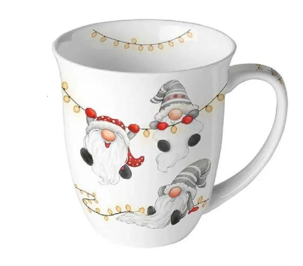 Ambiente Luxury Paper Products Porzellanbecher 0,4L Bunt/Weiß