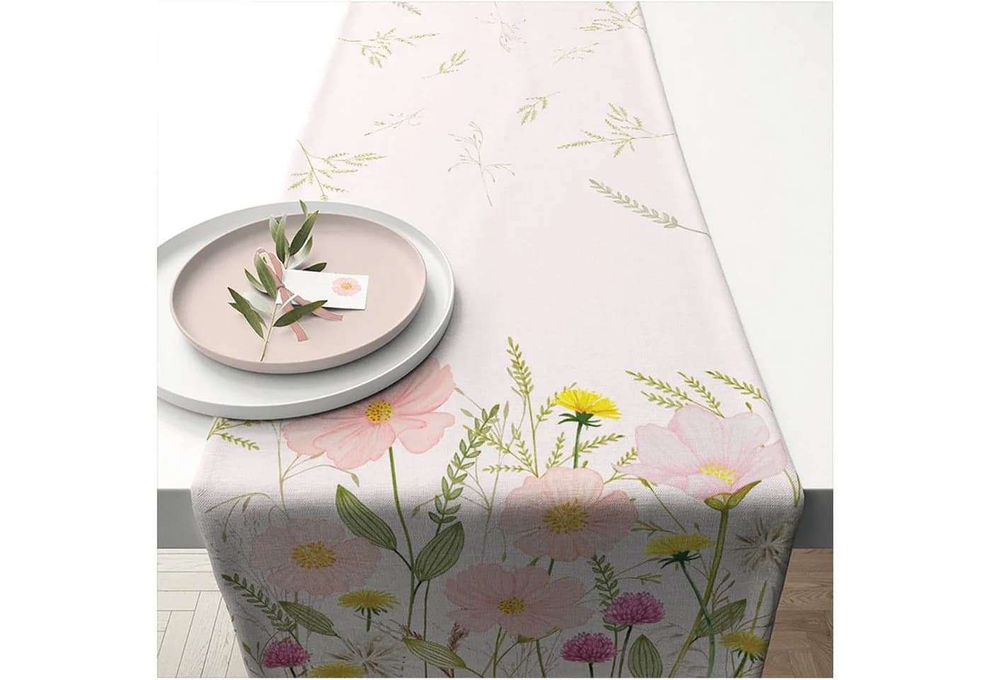 Ambiente® Tischläufer Pastel flowers Bunt 100% Baumwolle - Bild 2