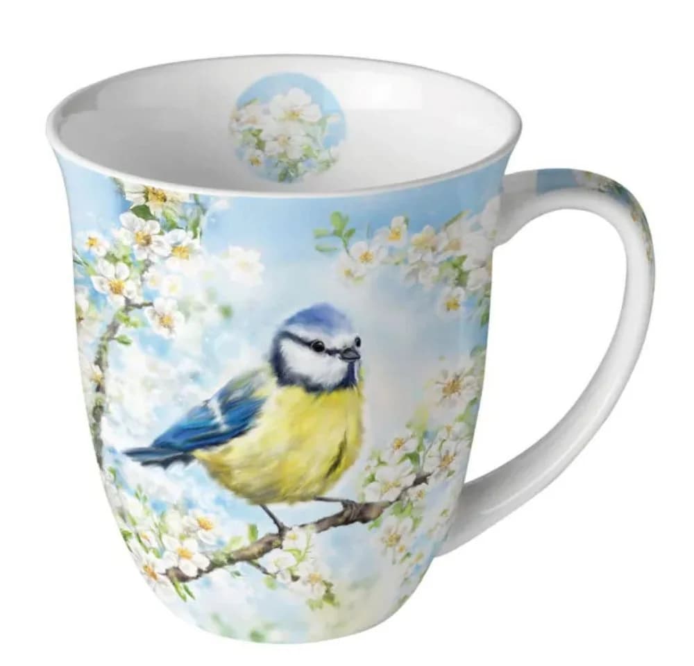 Ambiente Kaffeeservice Blumen-Vogelmotiv Porzellan 400ml