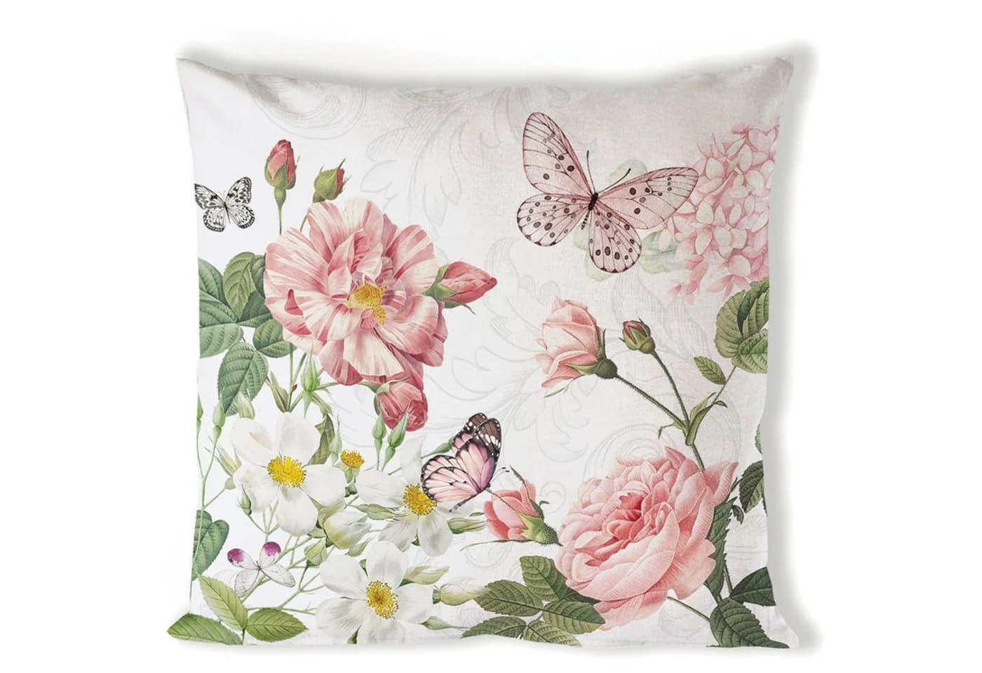 Ambiente® Dekokissen Amelia Baumwolle 40x40 cm Romantisches Rosenmotiv - Bild 2