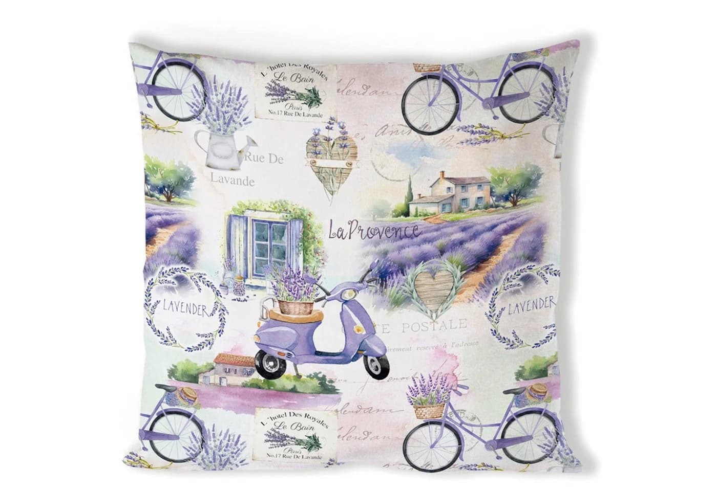 Ambiente® Dekokissen La Provence Kissenbezug 40x40 cm Lila - Bild 2