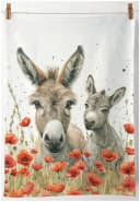 Ambiente Luxury Paper Products Geschirrtuch Baumwolle 50x70cm Esel Mohnblumen Bild 1