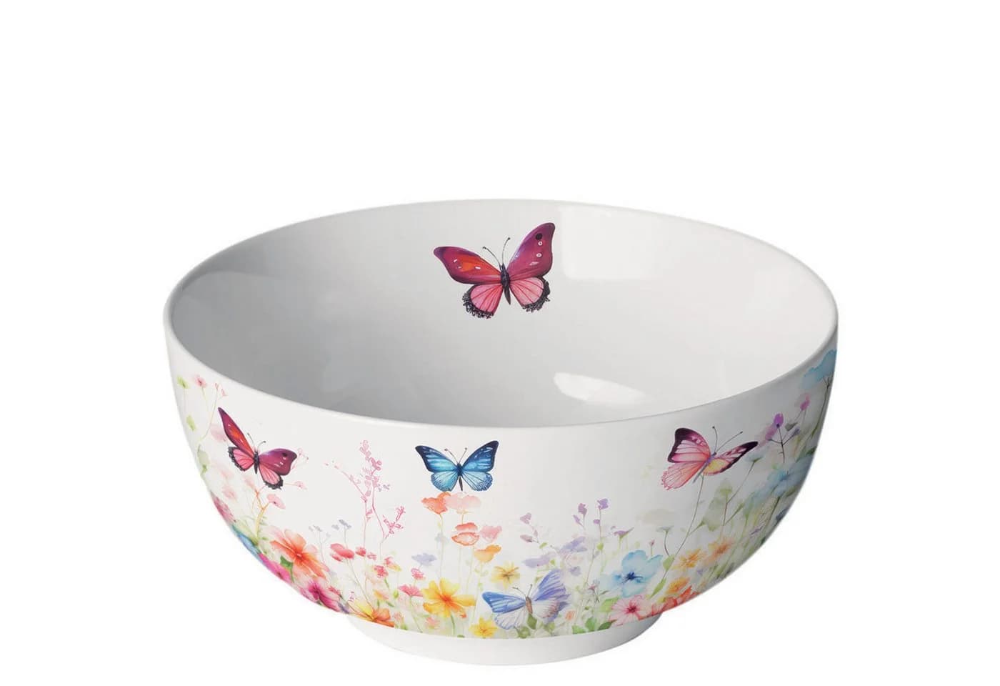 Ambiente Müslischale Keramik Porzellan 14cm Schmetterlinge Blumen Bunt