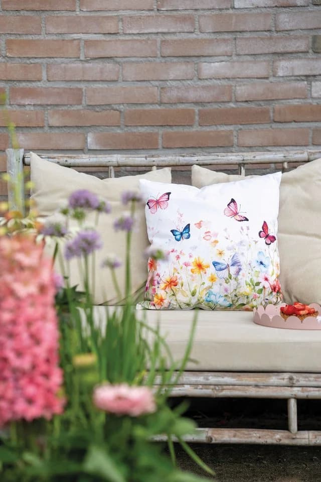 Ambiente® Tischläufer Butterflies in Field 90x90cm Baumwolle - Bild 5