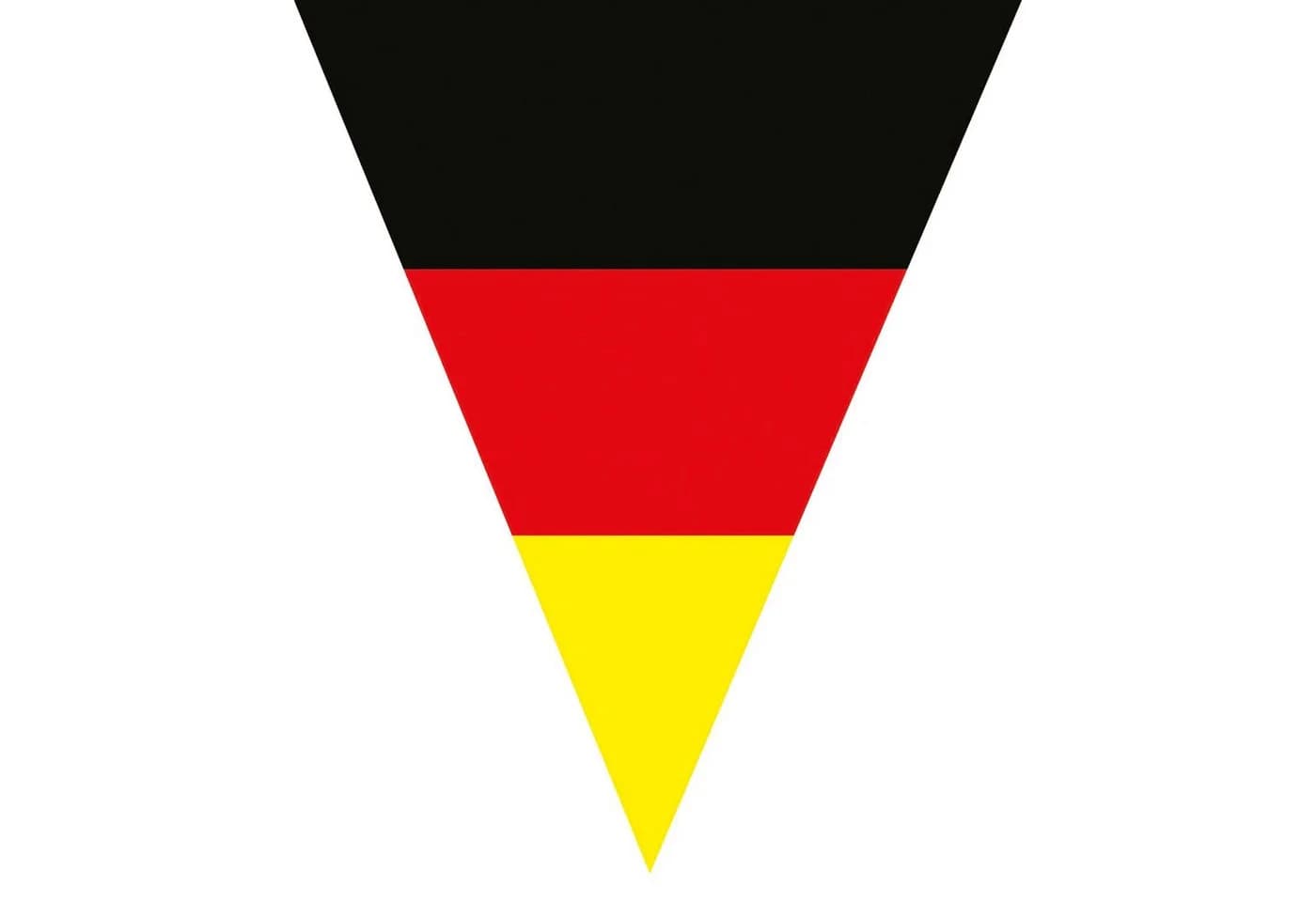Funny Fashion Wimpelkette PVC Deutschland Schwarz Rot Gold 5 m - Bild 2
