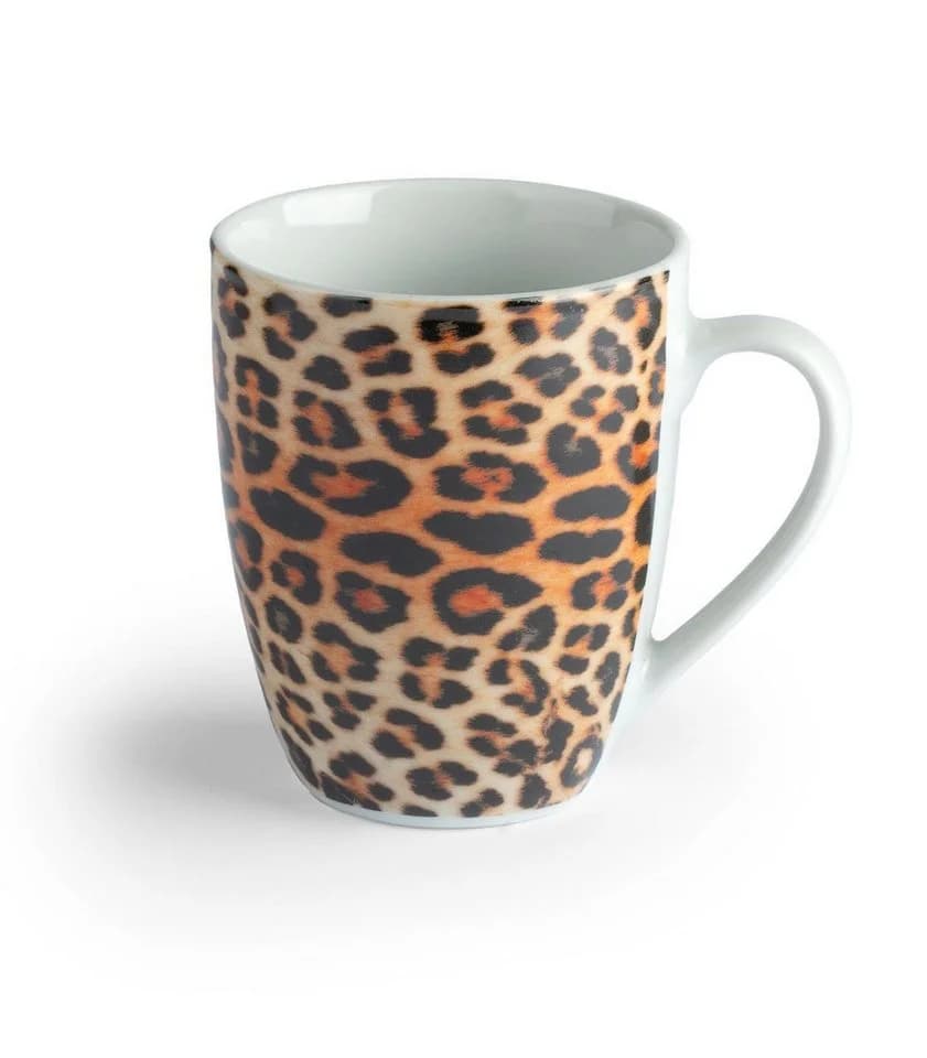 OTTO DE Kaffeetasse LEO Leopardenmuster Keramik Braun Schwarz - Bild 2