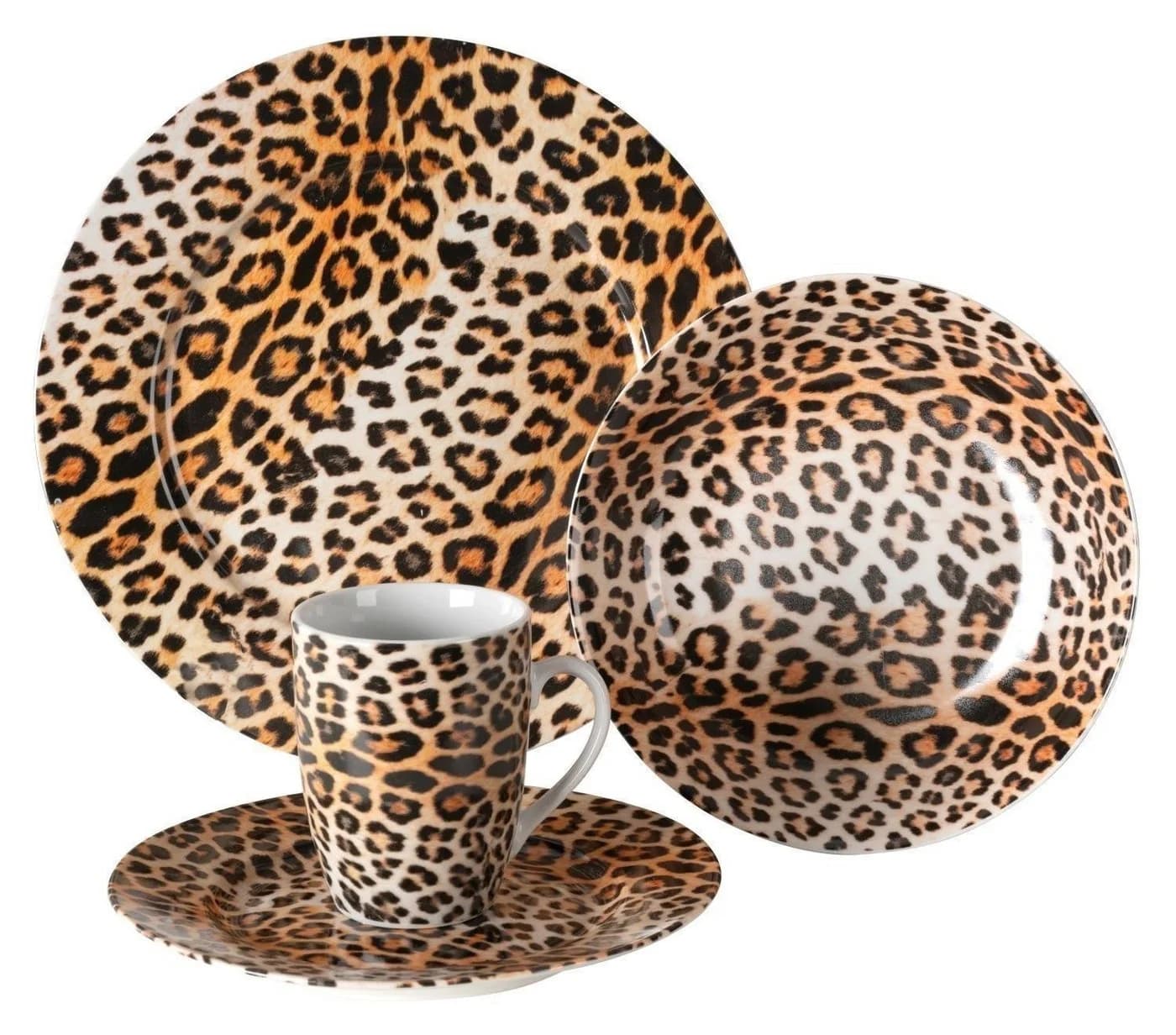 OTTO DE Kaffeetasse LEO Leopardenmuster Keramik Braun Schwarz - Bild 4