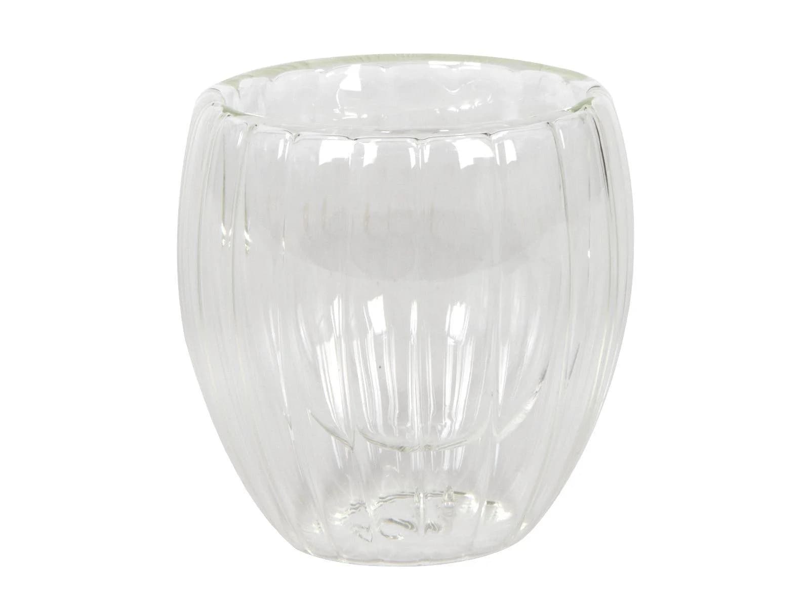 Doppelwandbecher-Set Kürbis Glas 2 teilig 80 ml
