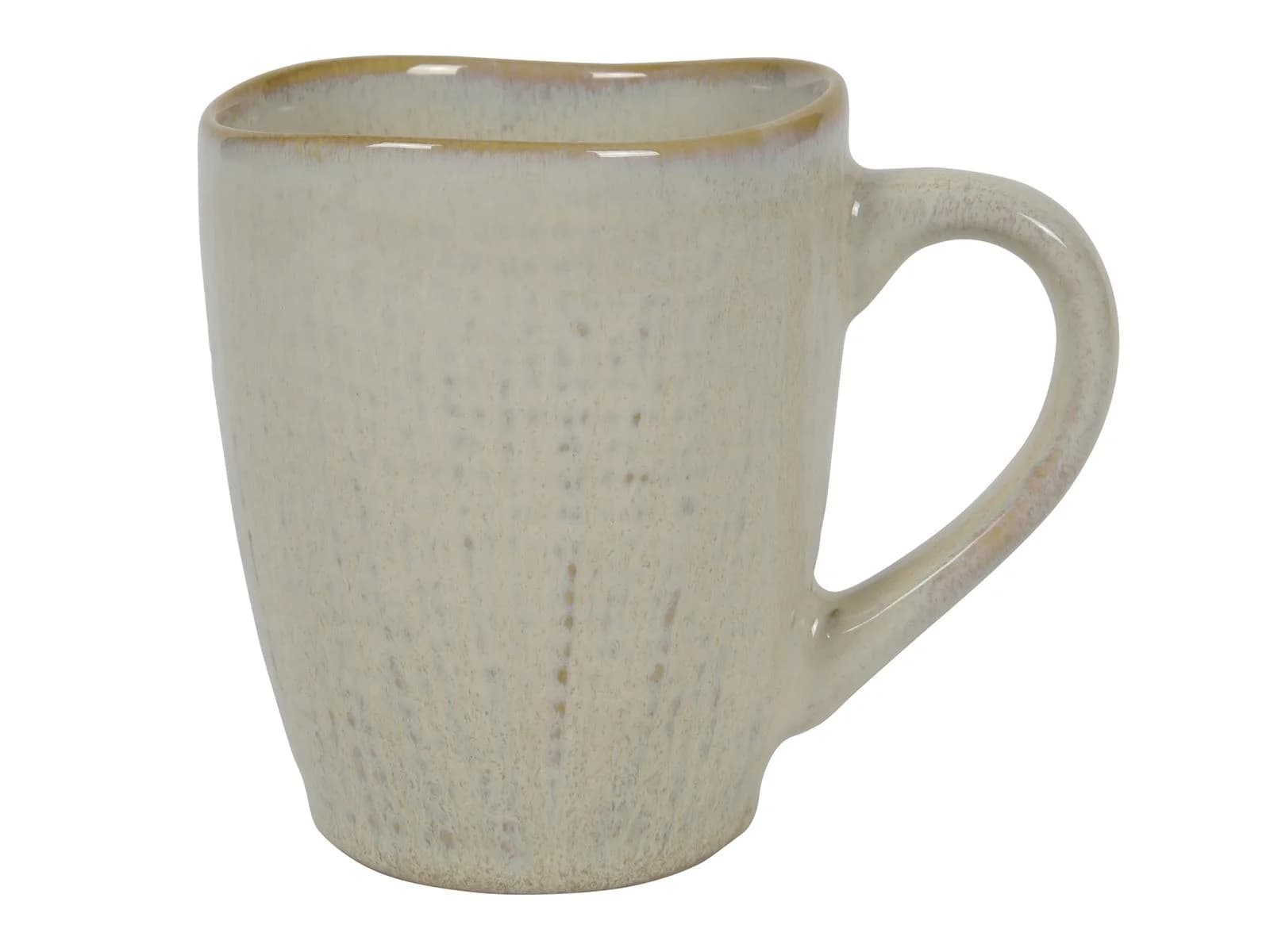 Henkelbecher WOVEN Beige Keramik
