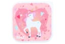 COFI 1453 Lunchbox Snackbox 3-in-1 Rosa/Blau Einhorn Design Bild 1
