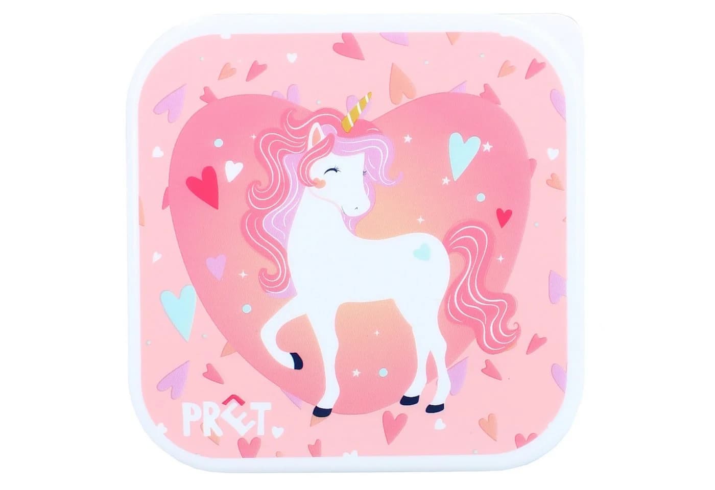 COFI 1453 Lunchbox Snackbox 3-in-1 Rosa/Blau Einhorn Design