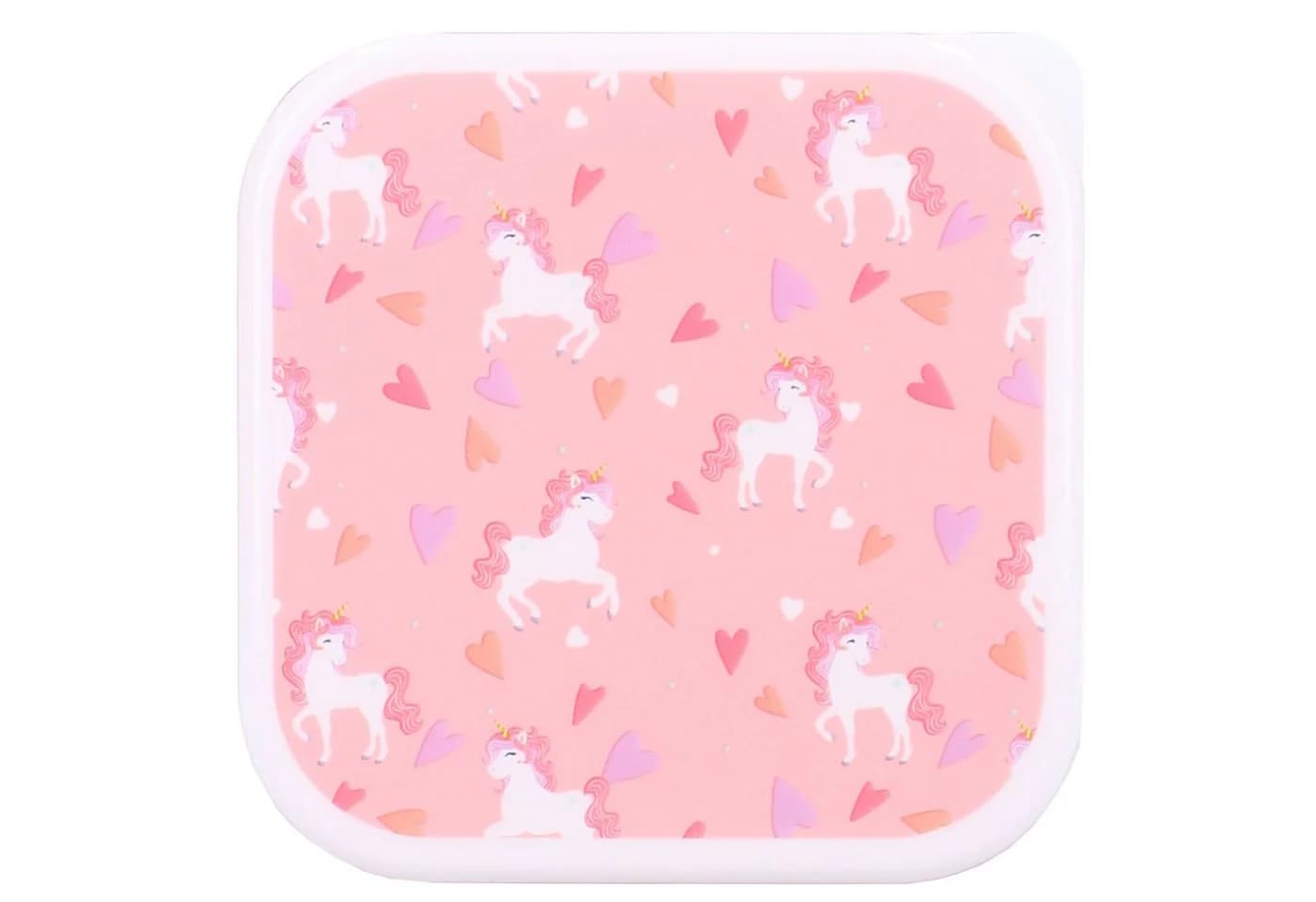 COFI 1453 Lunchbox Snackbox 3-in-1 Rosa/Blau Einhorn Design - Bild 3