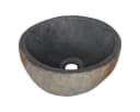Differnz Riverstone Waschbecken Oval Flussstein Grau Bild 1