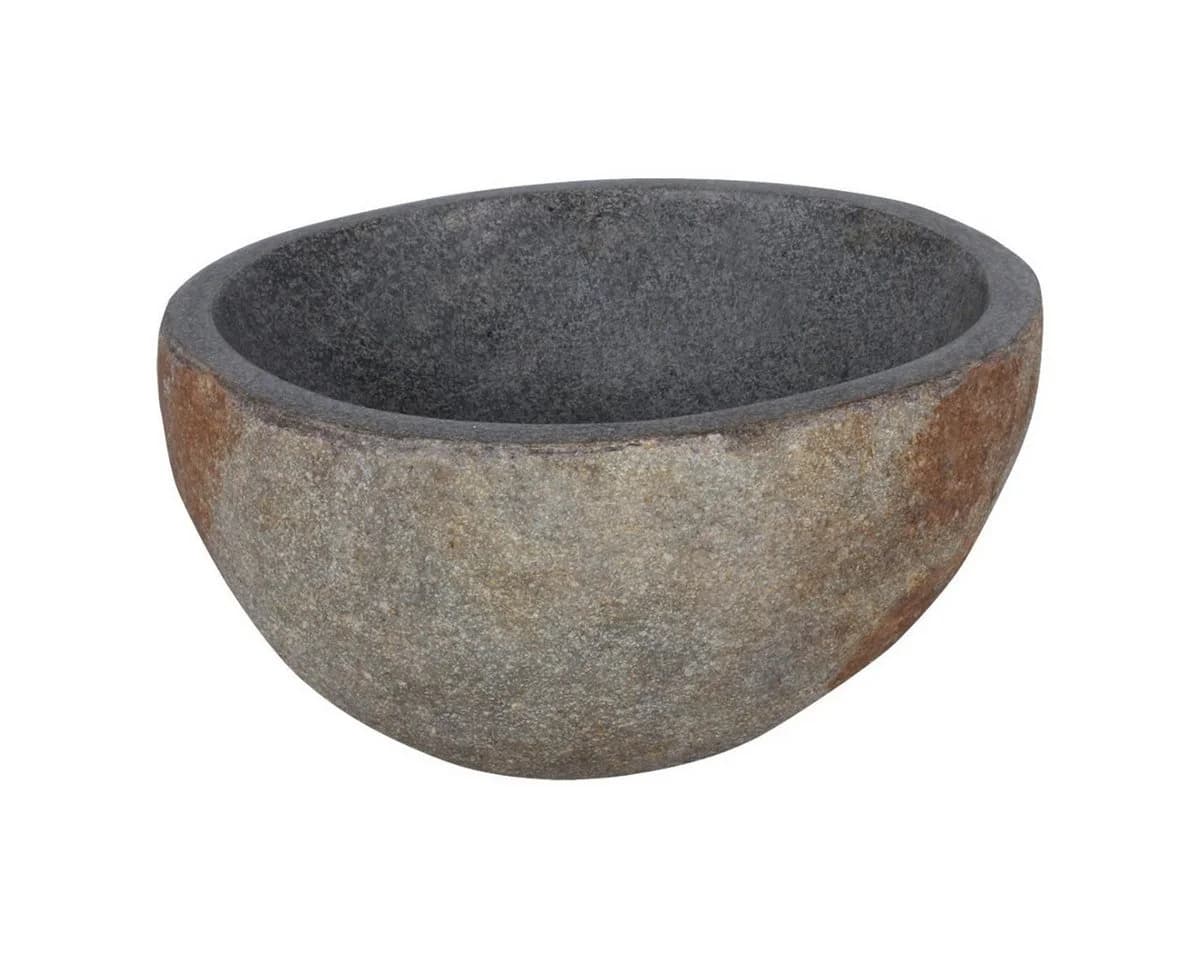 Differnz Riverstone Waschbecken Oval Flussstein Grau - Bild 2