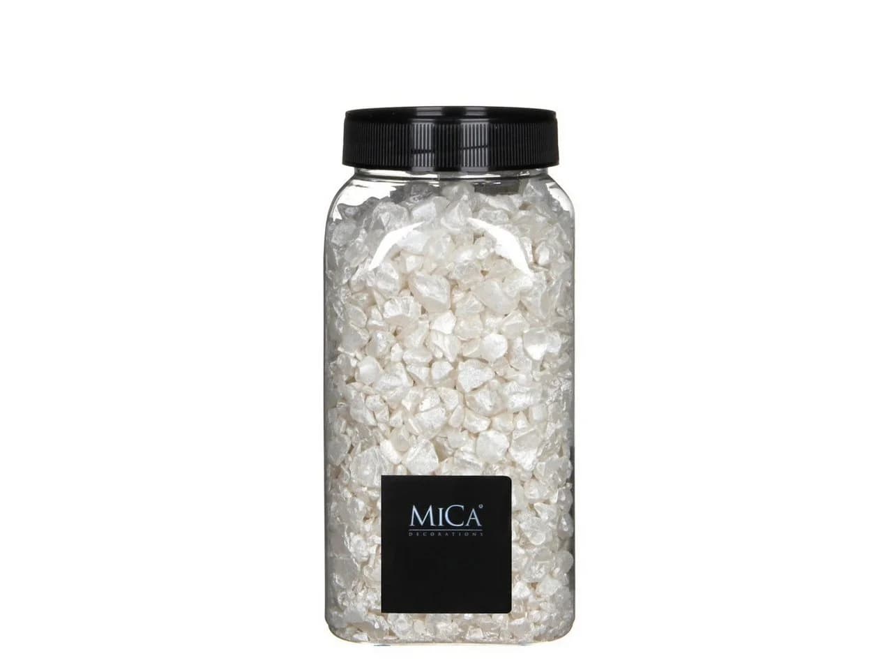 Mica Decorations Dekosteine Mica Glasstein Creme 4-10 mm 650 ml 1 kg - Bild 2