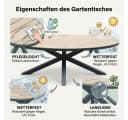Gardissimo Gartentisch Armati hell oval Aluminium Bild 3