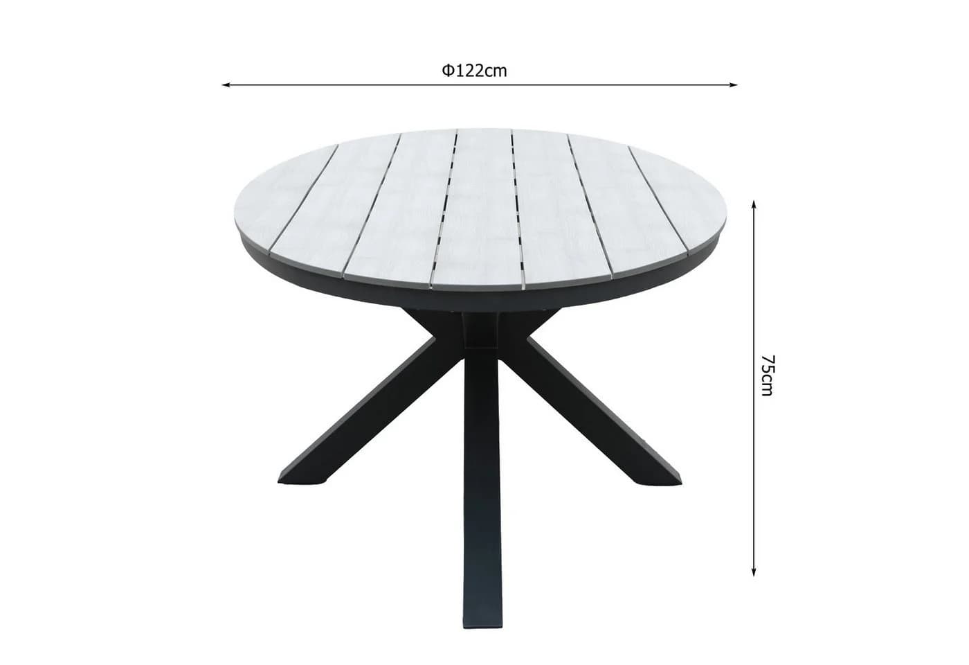 Gardissimo Gartentisch Armati Dunkel 120 cm Nonwood Aluminium - Bild 3