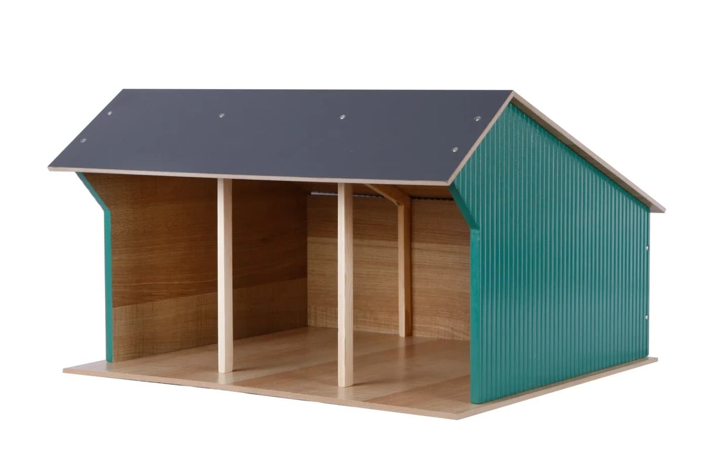Kids Globe Fahrzeugschuppen 1:32 Holzspielzeug für Traktoren - Bild 3