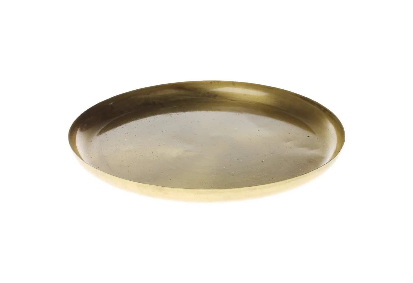Macosa Home Dekotablett Rund Gold 28 cm Metall - Bild 2