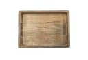 Macosa Home Dekotablett Mangoholz Braun Schwarz mit Griffen Bild 3