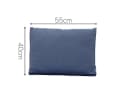 Madison Polsterauflage Outdoor Rückenkissen 55x40 cm blau Bild 1