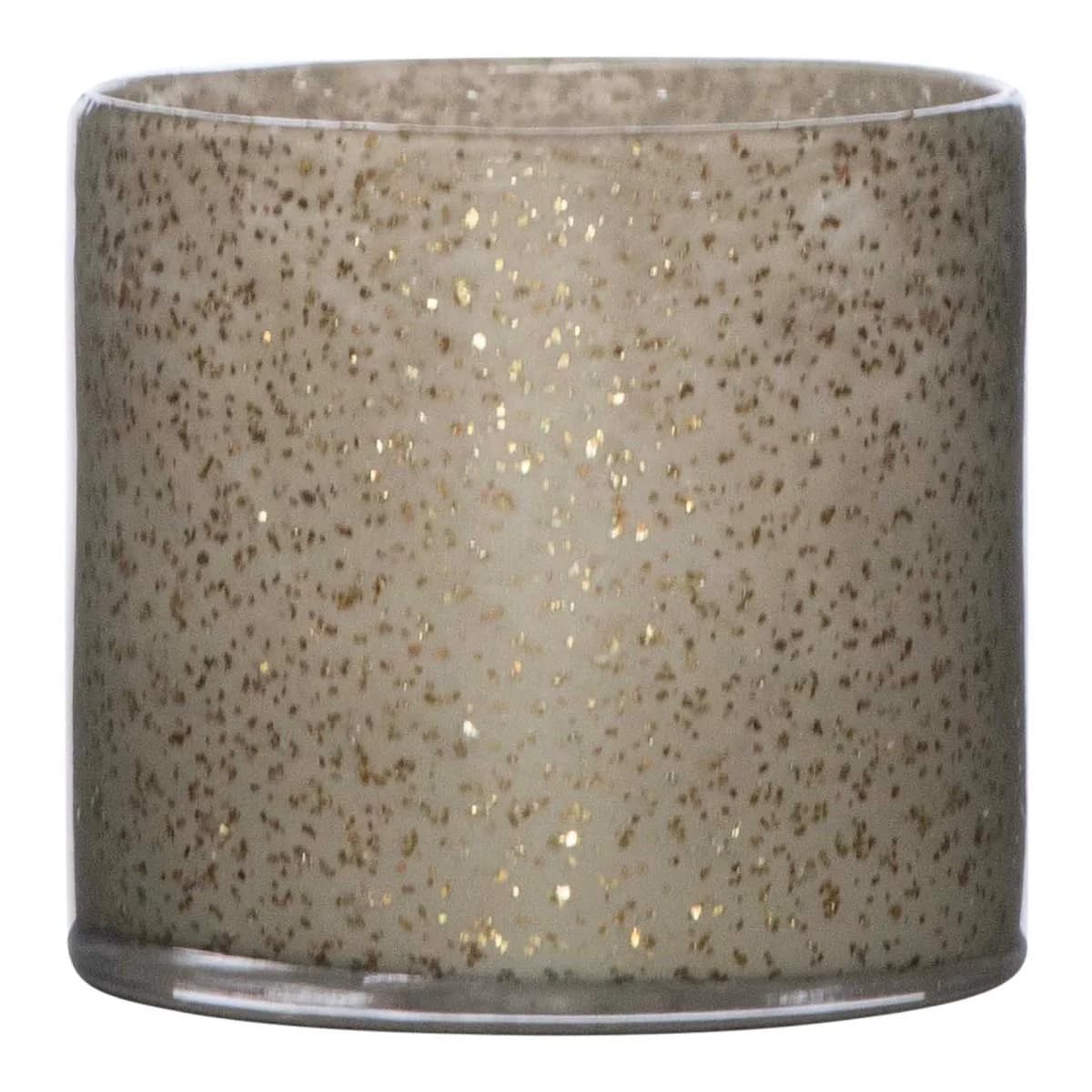 Teelichthalter Beige Glas