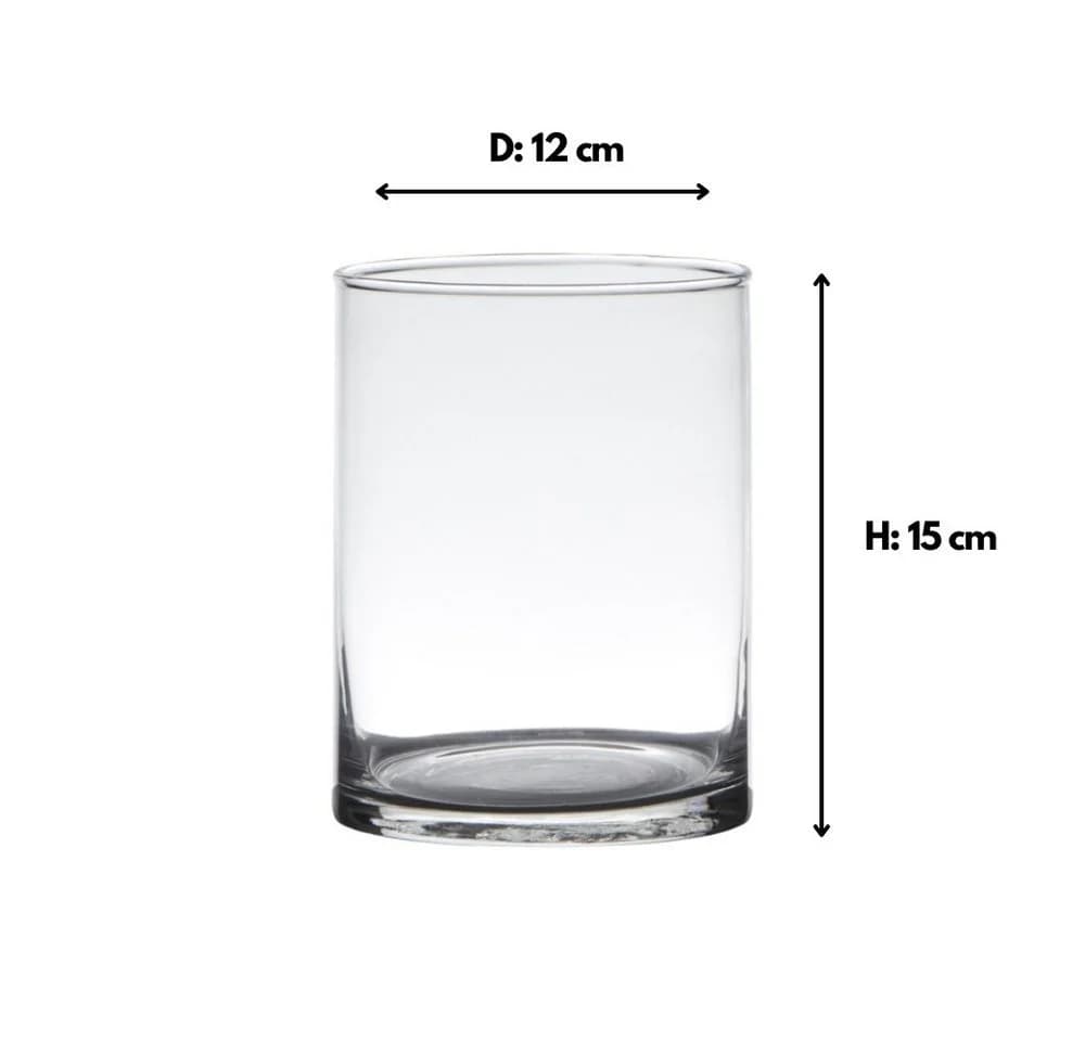 Hakbijl Glass Dekovase ZYLINDER Transparent Glas