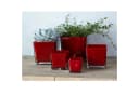 Hakbijl Glass Teelichthalter Cube Rot Glas Bild 1